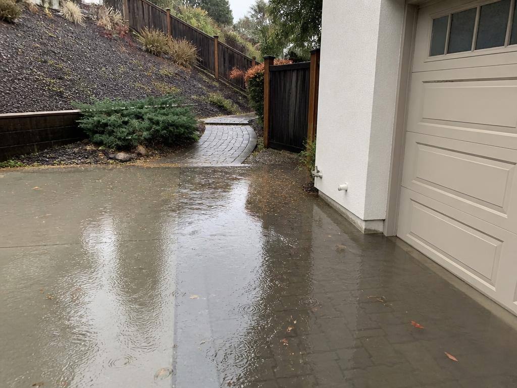 Driveways and walkways flood